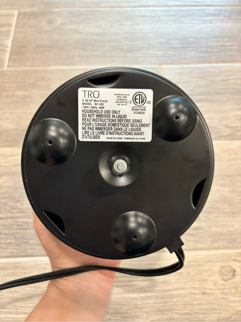 TRU 0.65-Quart Mini Slow Cooker (Model SC-165)